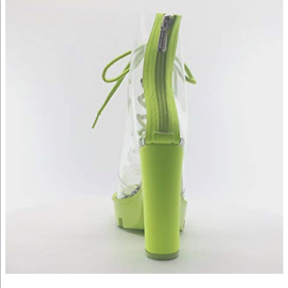 6.5 Neon Yellow Green rain boots - Picture 6 of 7